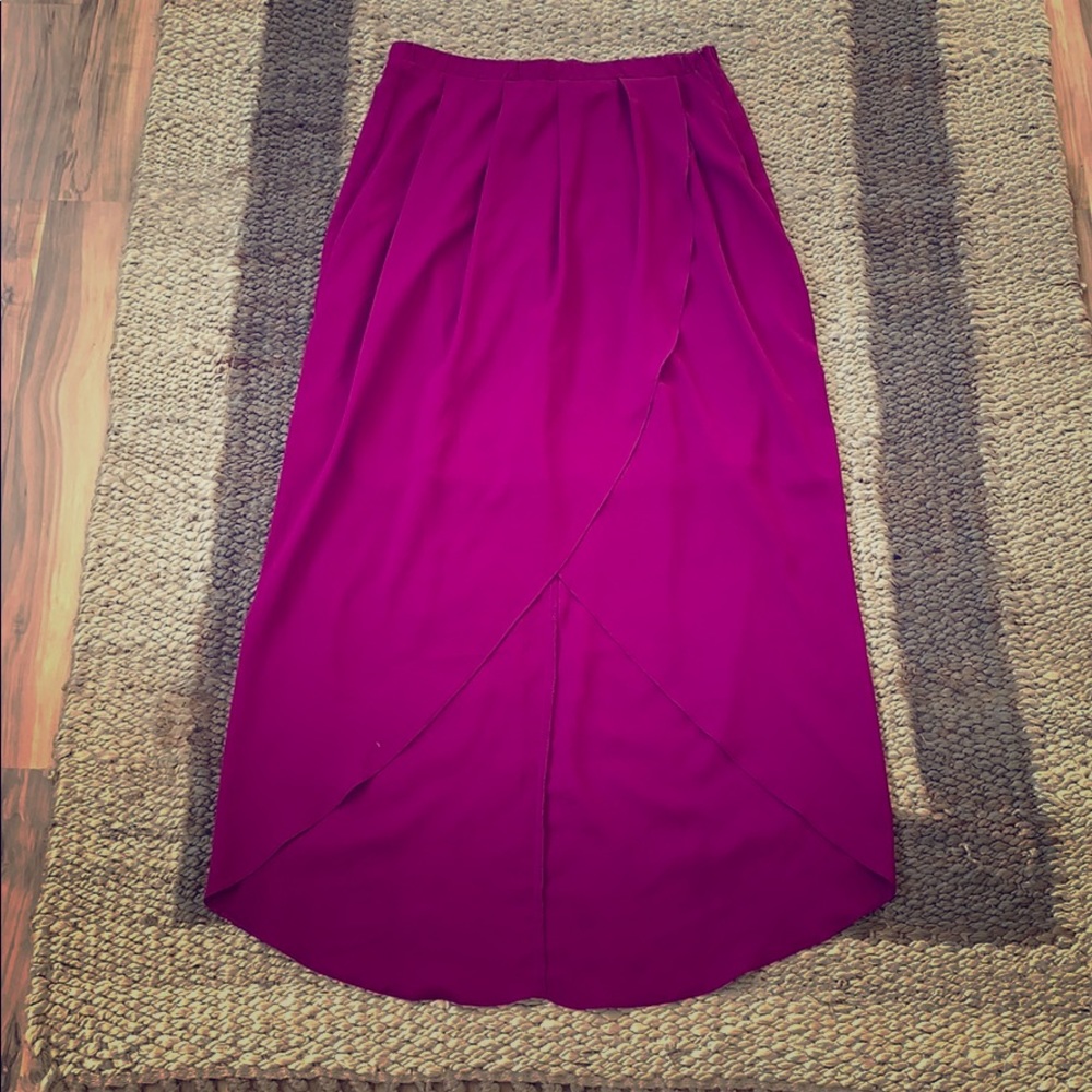 Magenta tulip skirt